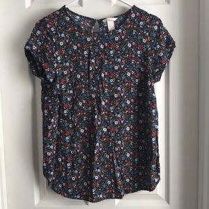 H&M maternity floral print shirt